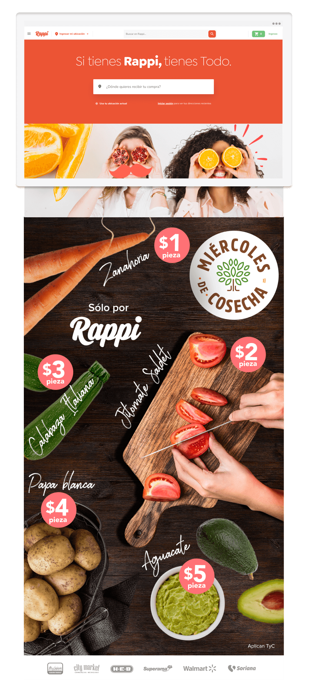 Portafolio de diseño de producto para Rappi